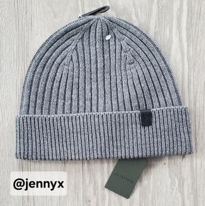 NEW All Saints Rib Mix Grey Marled Beanie